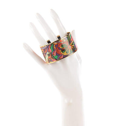 Hermes Enamel Printed Extra Wide L'Ivresse De L'Infini Bracelet 65 2 of 5