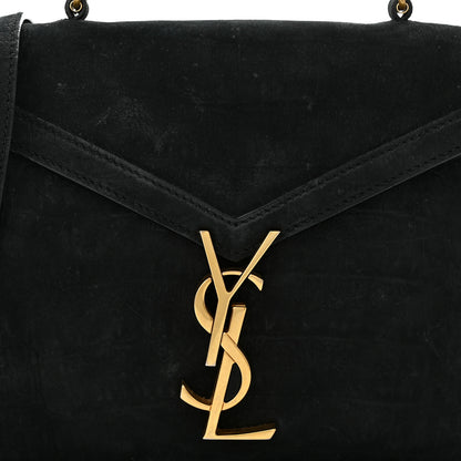 Saint Laurent Nubuk Crocodile Embossed Mini Classic Monogram Cassandra Top Handle Black 8 of 11