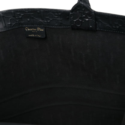 Christian Dior Oblique Calfskin Embossed Large Book Tote Black 10 of 12