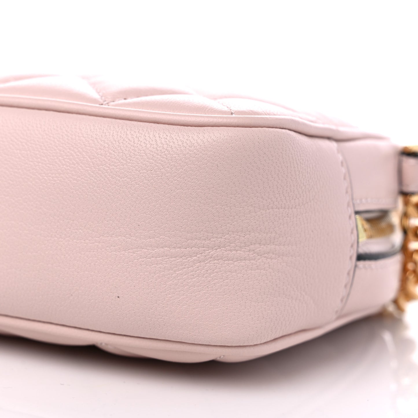 Nappa Quilted La Medusa Camera Bag Light Pink