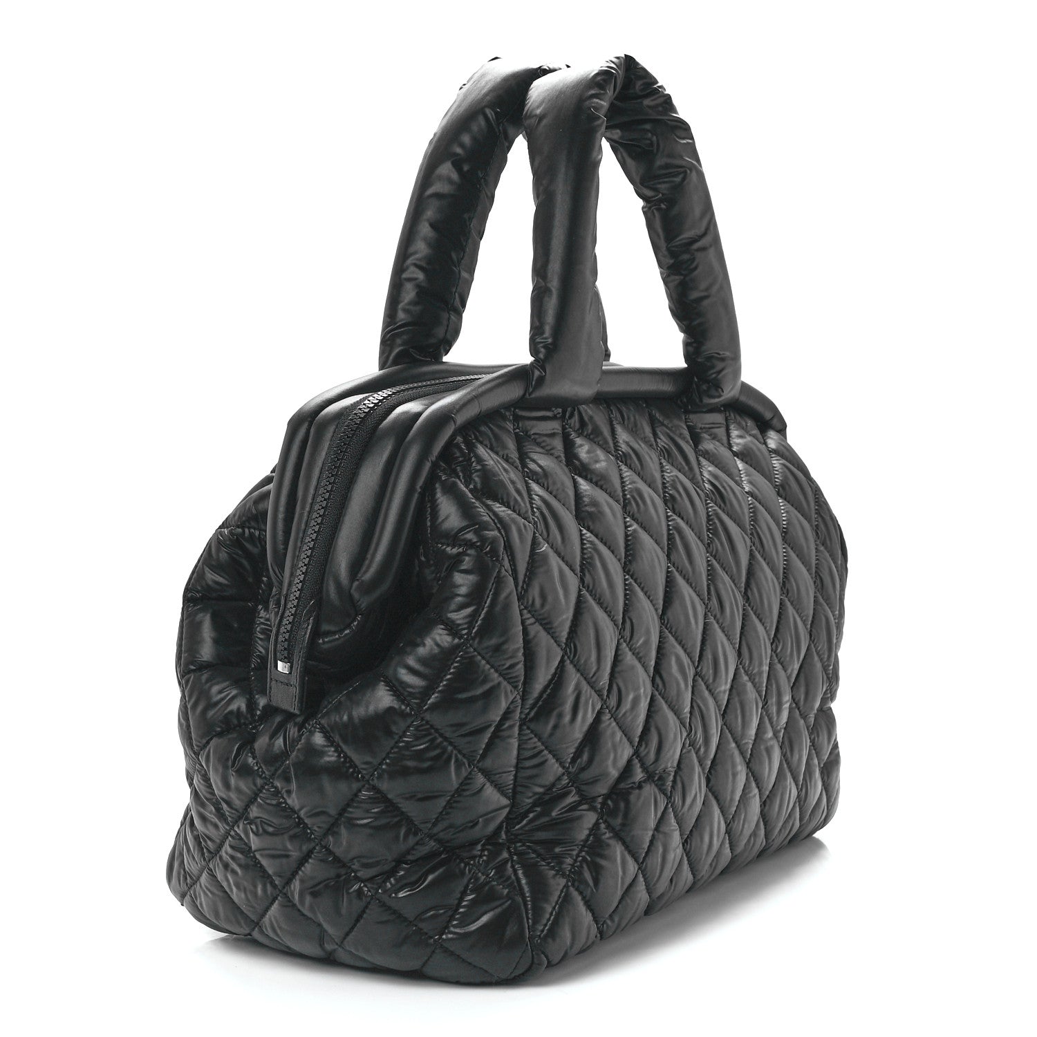 Chanel Nylon Coco Cocoon Bowler Black 2 of 10