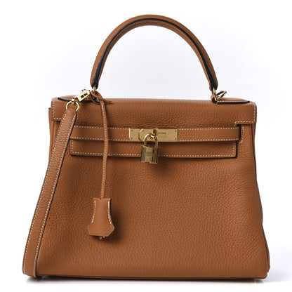 Hermes Taurillon Clemence Kelly Retourne 28 Toffee 1 of 37