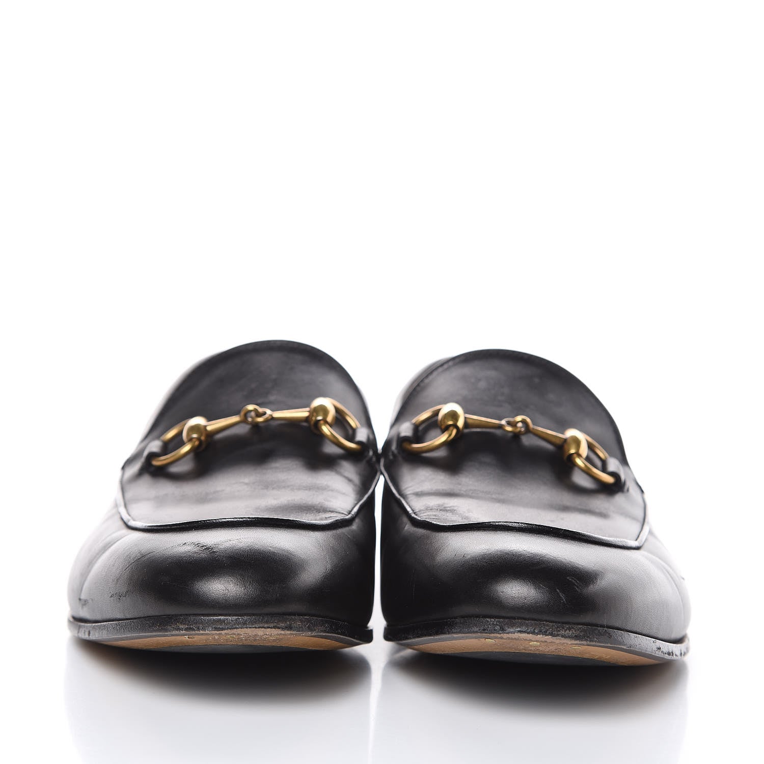 Gucci Calfskin Horsebit Mens Jordaan Loafers 7.5 Black 2 of 14