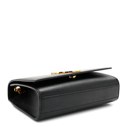 Saint Laurent Grain De Poudre Small Monogram Kate Satchel Black 4 of 9