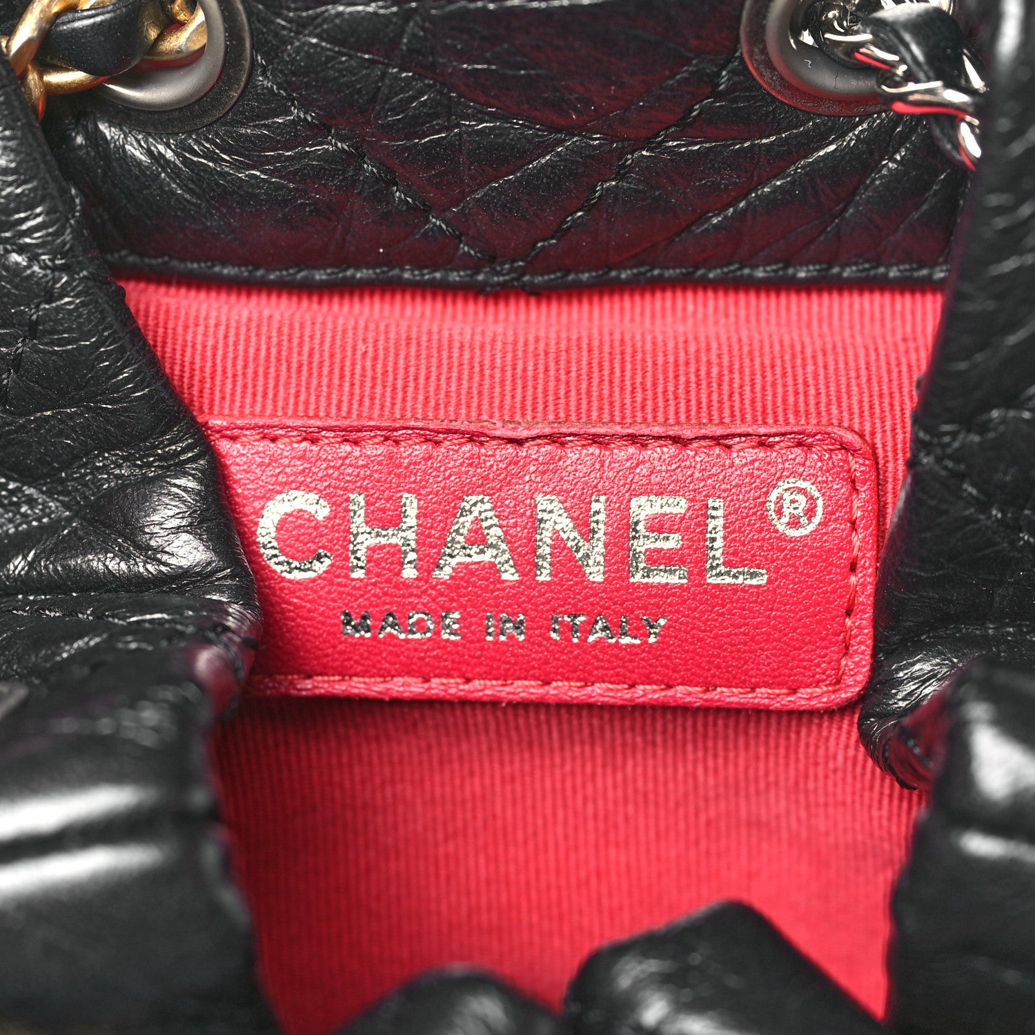 Chanel Aged Calfskin Quilted Small Gabrielle Backpack Black 5 of 9