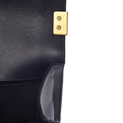 Chanel Caviar Quilted Medium Boy Flap Dark Blue 10 of 15