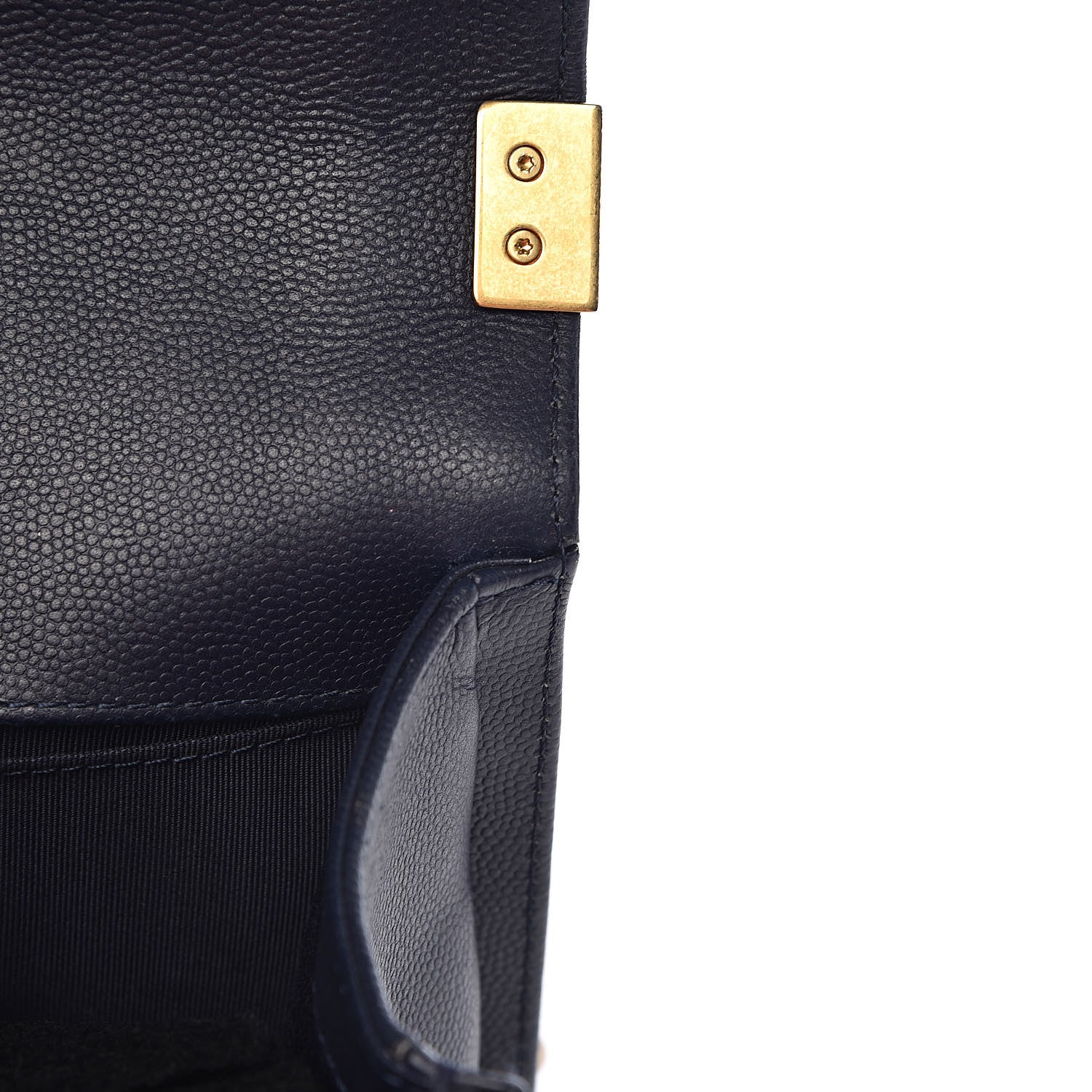 Chanel Caviar Quilted Medium Boy Flap Dark Blue 10 of 15