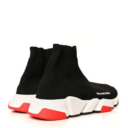 Balenciaga Neoprene Knit Mens Speed Sneakers 39 Black White Red 4 of 8