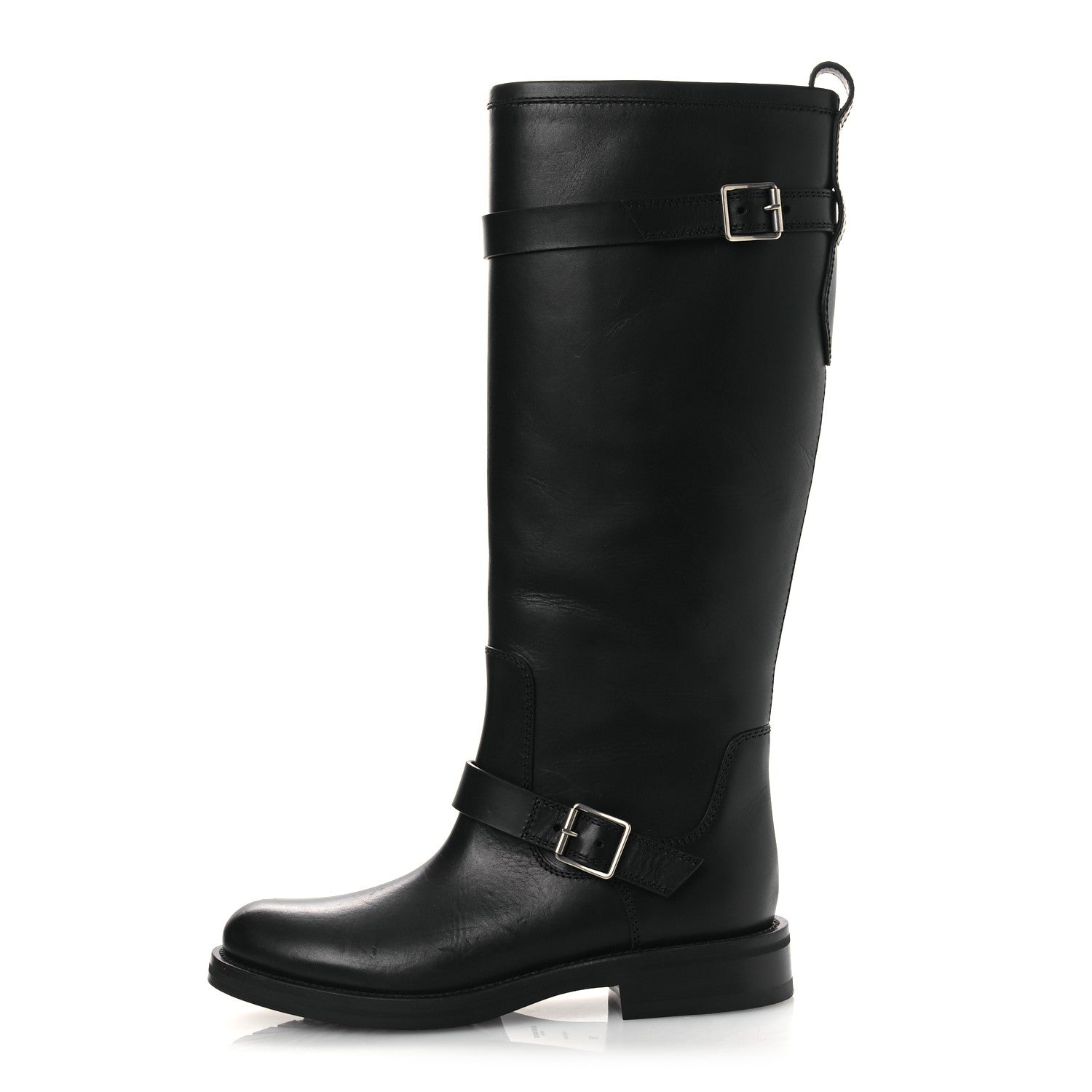 Saint Laurent Smooth Calfskin River Boots 38 Black 1 of 12