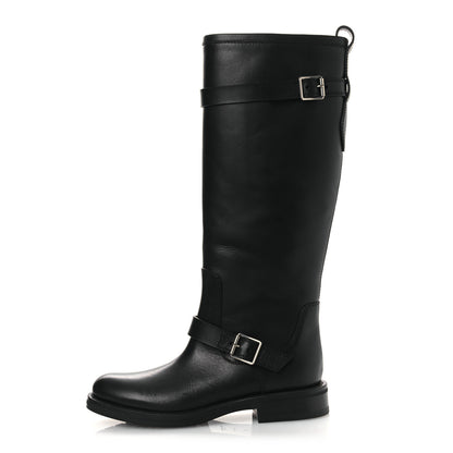 Saint Laurent Smooth Calfskin River Boots 38 Black 1 of 12