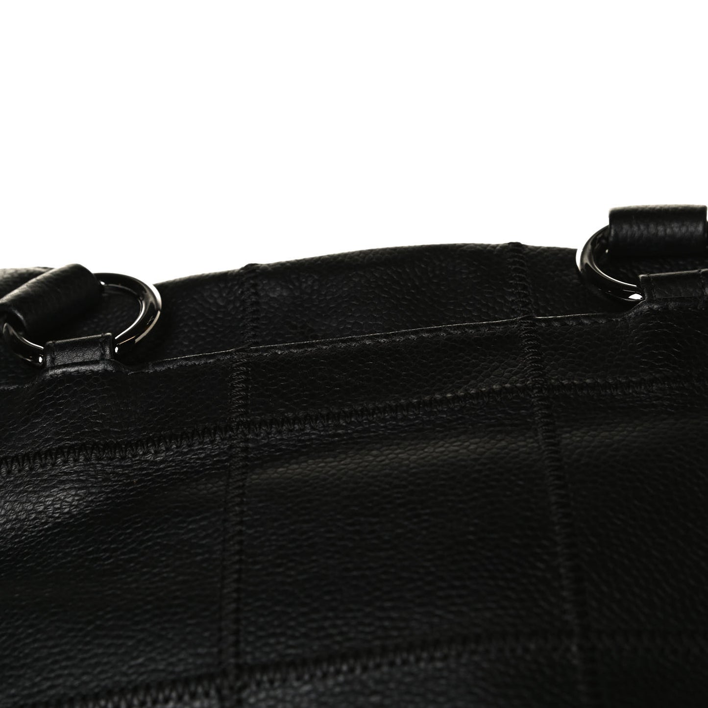 Caviar Square Stitched Tote Black