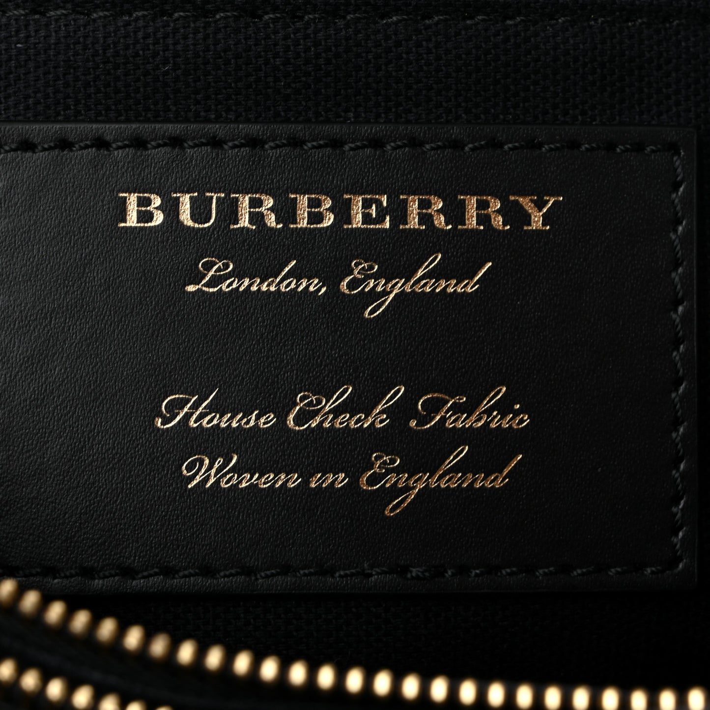 Derby Calfskin House Check Medium Banner Tote Black