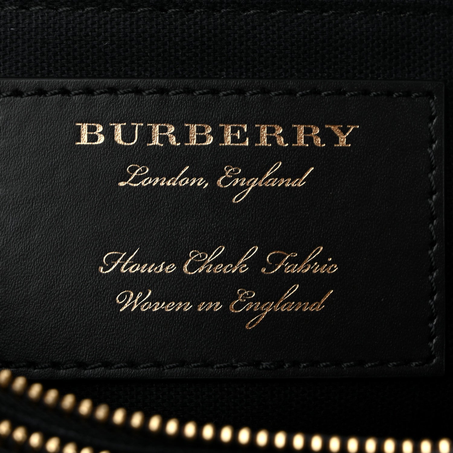 Burberry Derby Calfskin House Check Medium Banner Tote Black 6 of 10