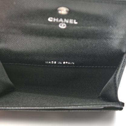 Chanel Caviar Quilted Boy Flap Card Holder Black 4 of 8