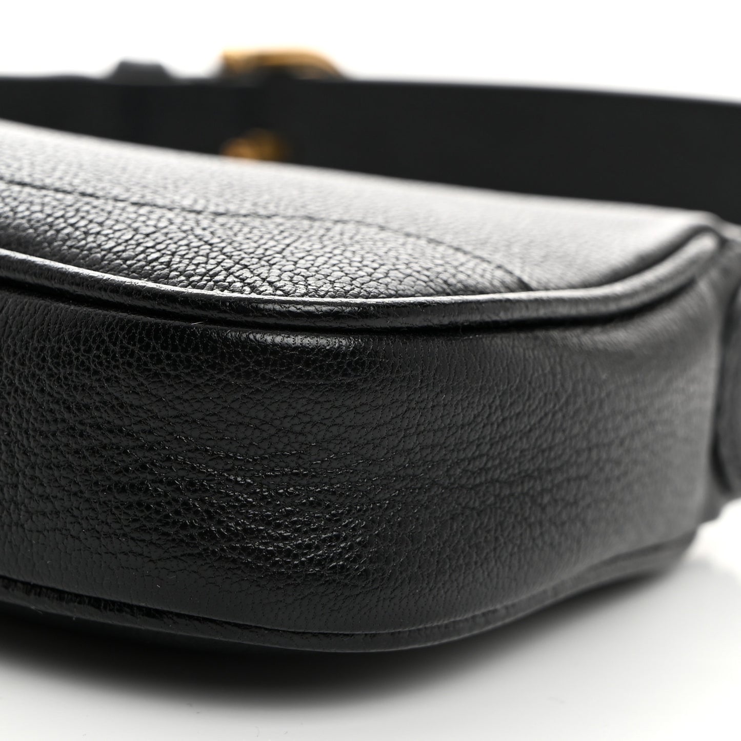 Goatskin Mini Aphrodite Shoulder Bag Black