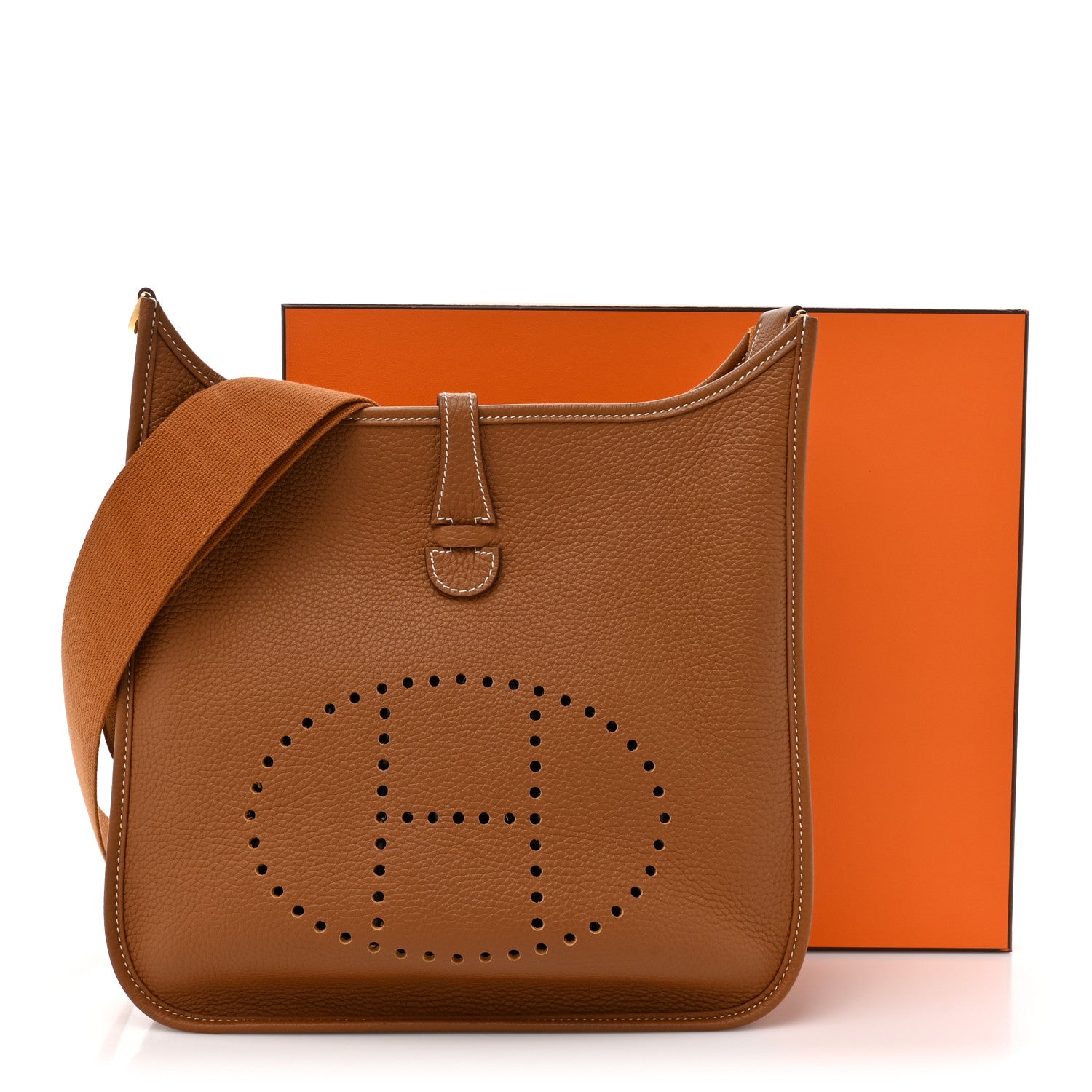 Hermes Taurillon Clemence Evelyne III PM Gold 12 of 12
