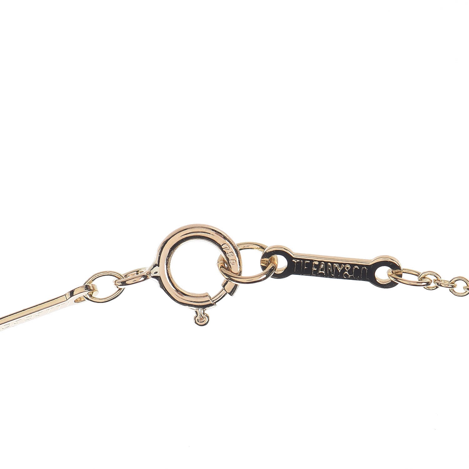 Tiffany 18K Yellow Gold Diamond .12ct Elsa Peretti Diamonds by the Yard Pendant Necklace 5 of 5