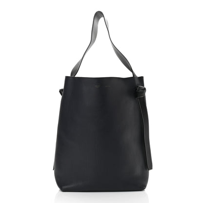 Celine Shiny Smooth Calfskin Small Twisted Cabas Navy Dark Green 2 of 10