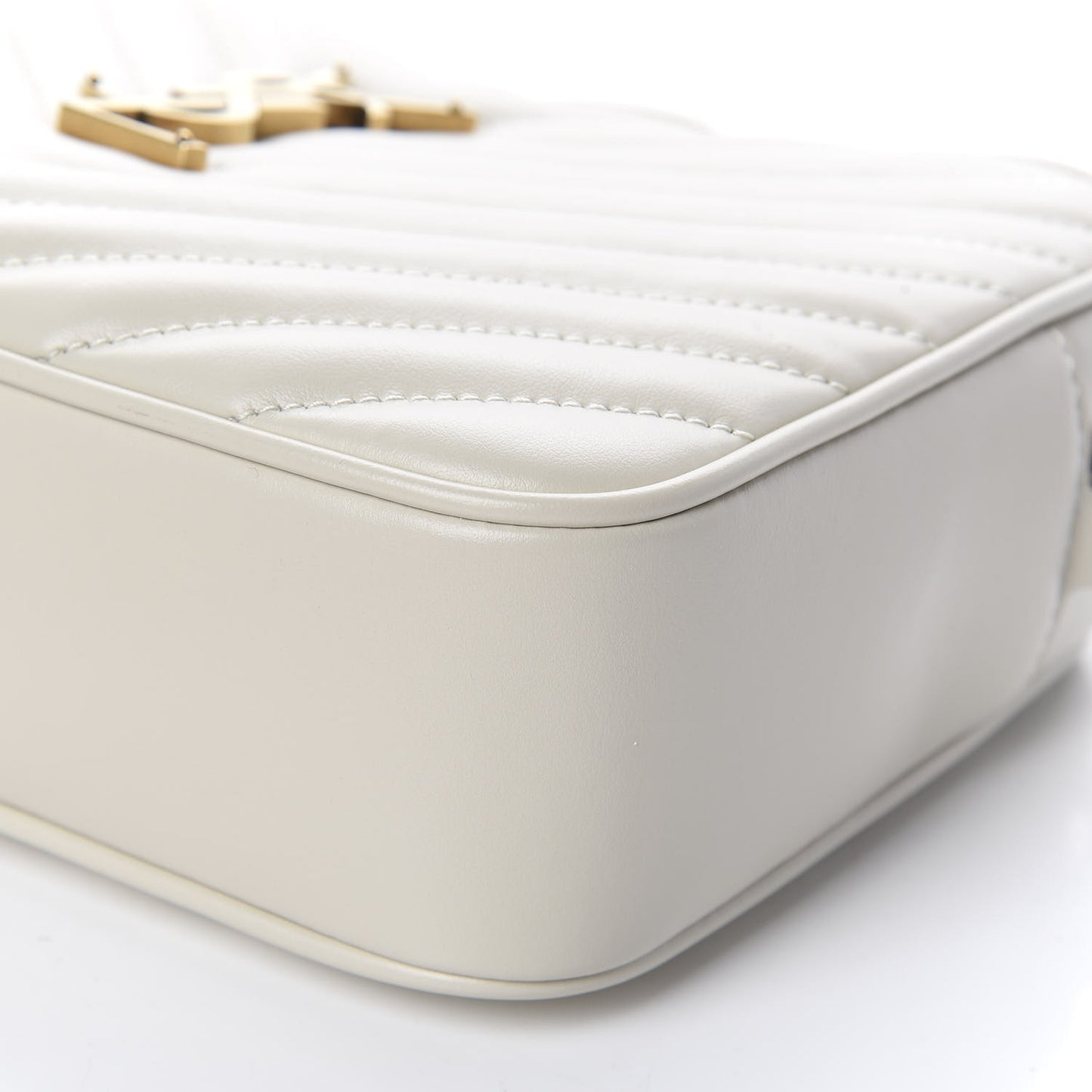 Calfskin Matelasse Monogram Lou Camera Bag Crema Soft
