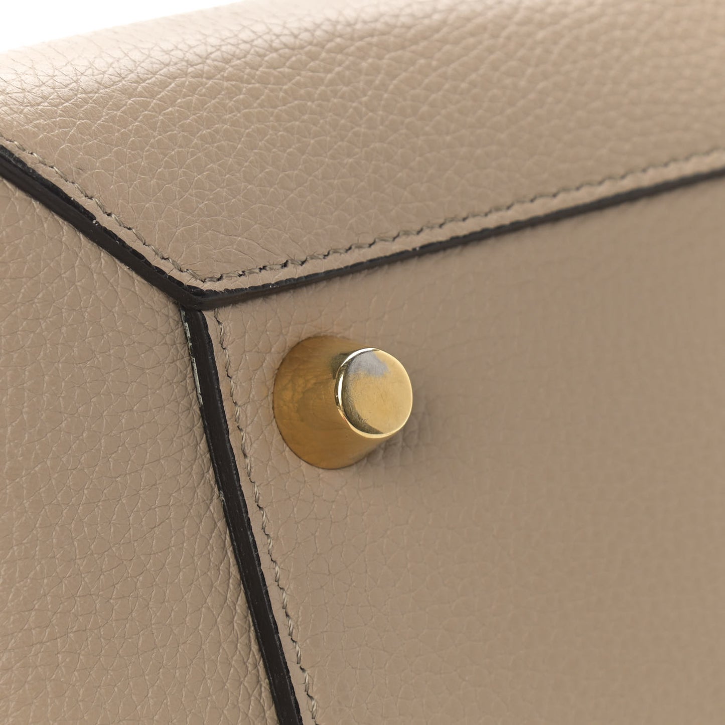 Drummed Calfskin Mini Belt Bag Light Taupe