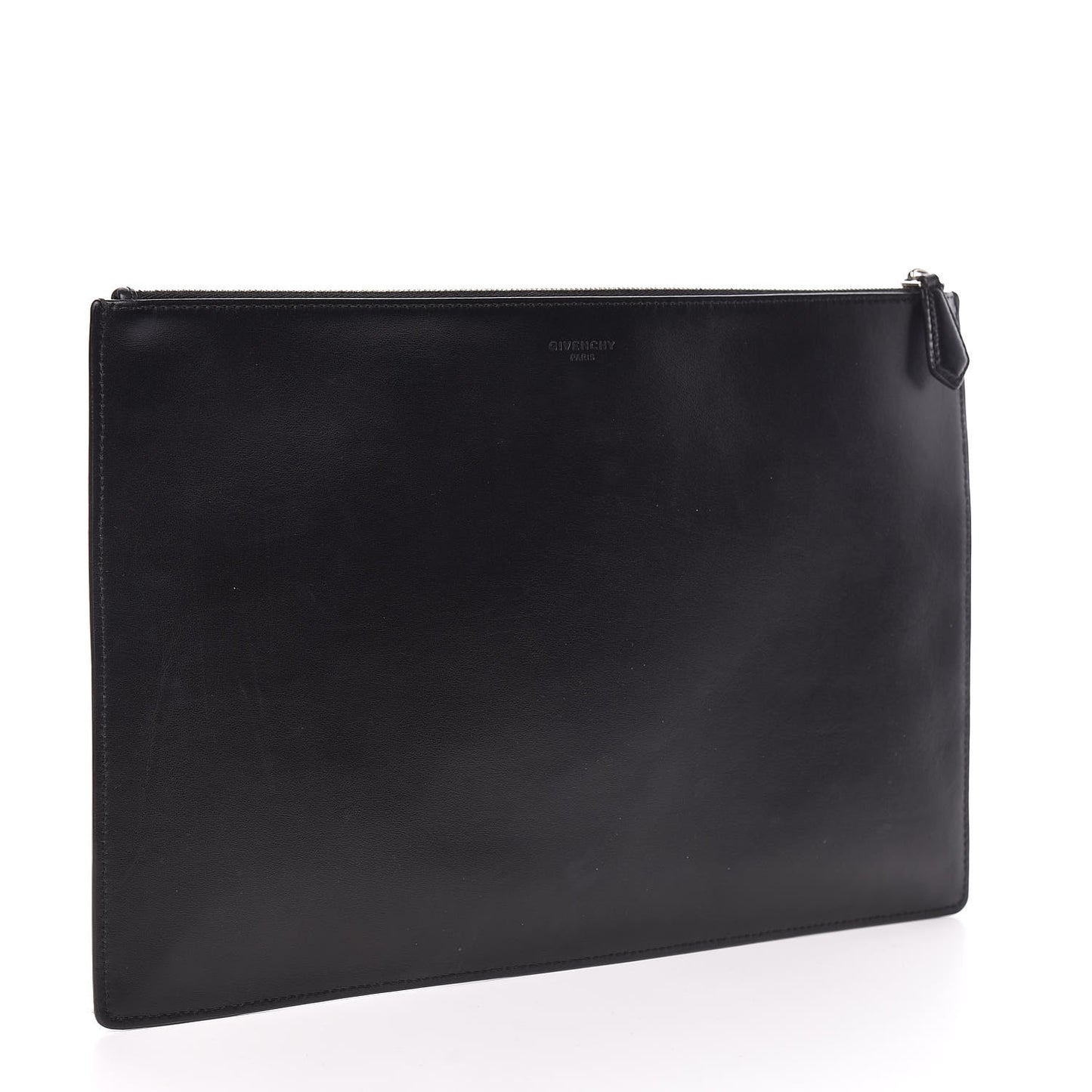 Calfskin Bambi Print Large Cosmetic Pouch Black
