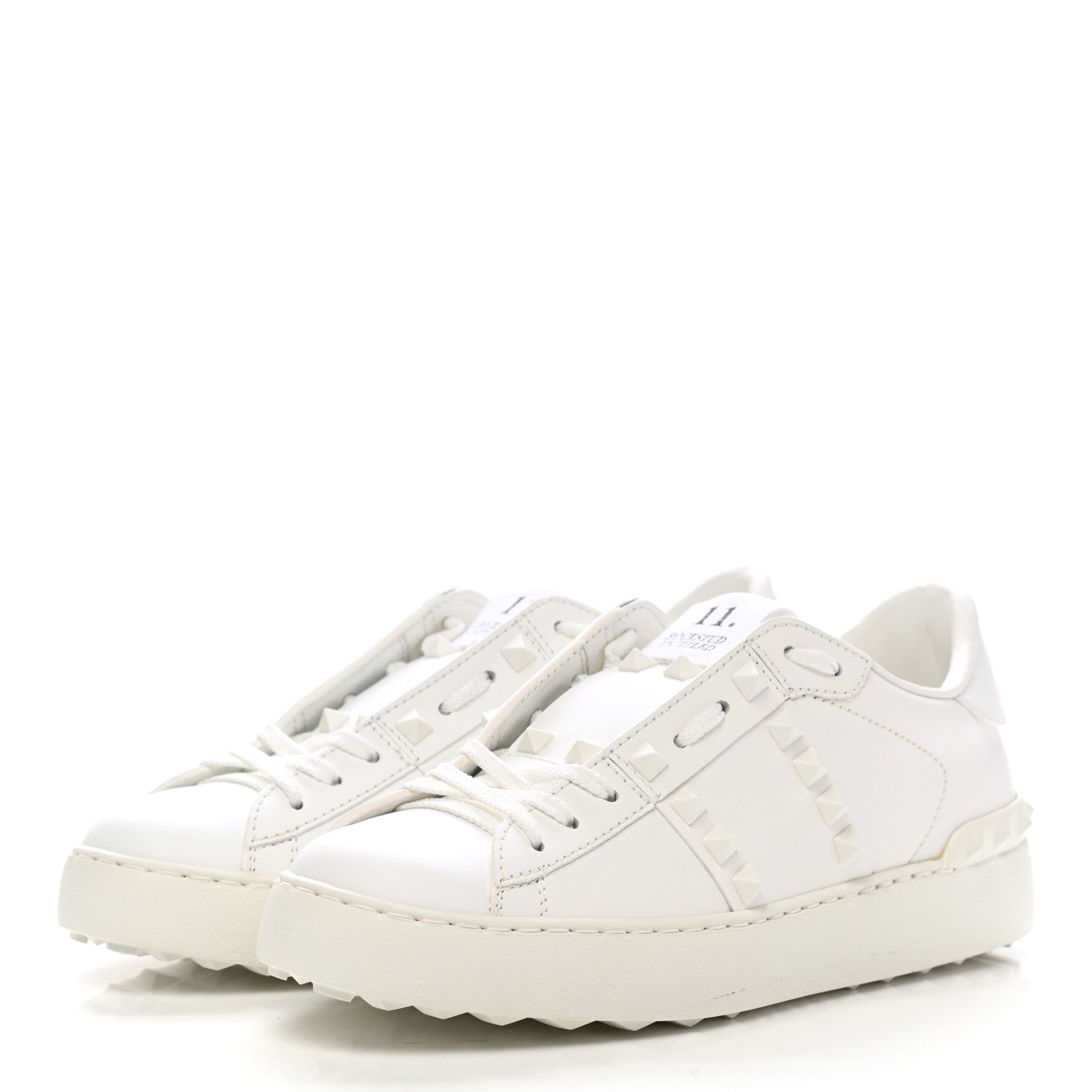 Valentino Garavani Calfskin Rockstud Untitled Open Sneakers 35.5 White 3 of 12