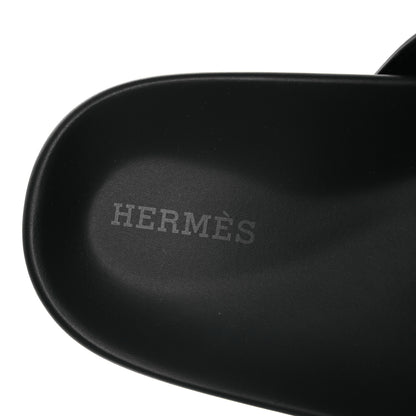 Hermes Calfskin Womens Chypre Sandals 38 Black 9 of 12