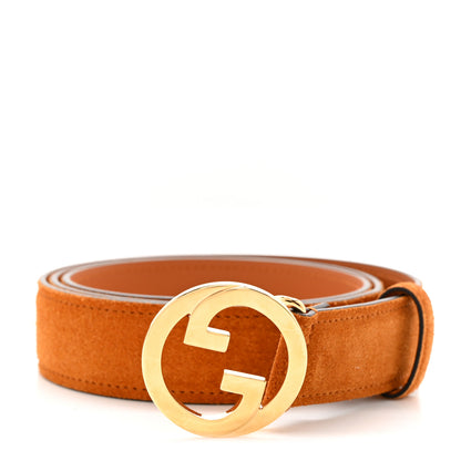 Gucci Suede Cudu Blondie 30mm Belt 90 36 Blondie Cognac 1 of 5