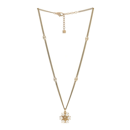 Gucci Pearl Double G Necklace Gold 3 of 5
