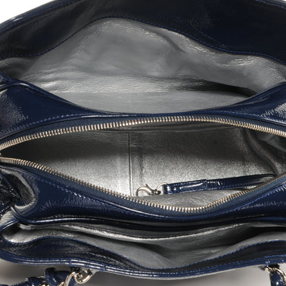 Chanel Patent Luxe Ligne Medium Tote Navy 5 of 7