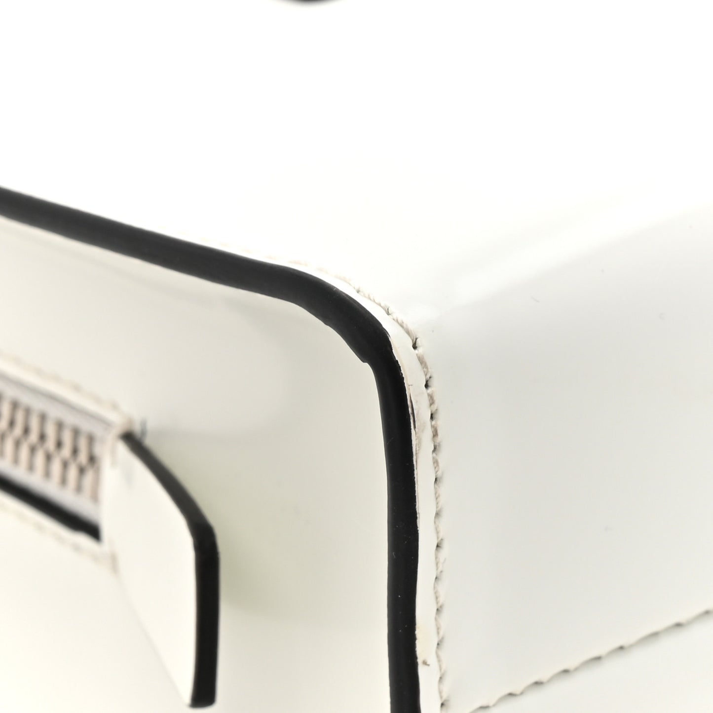 Spazzolato Mini Re-Edition 1995 Double Handle Handbag White