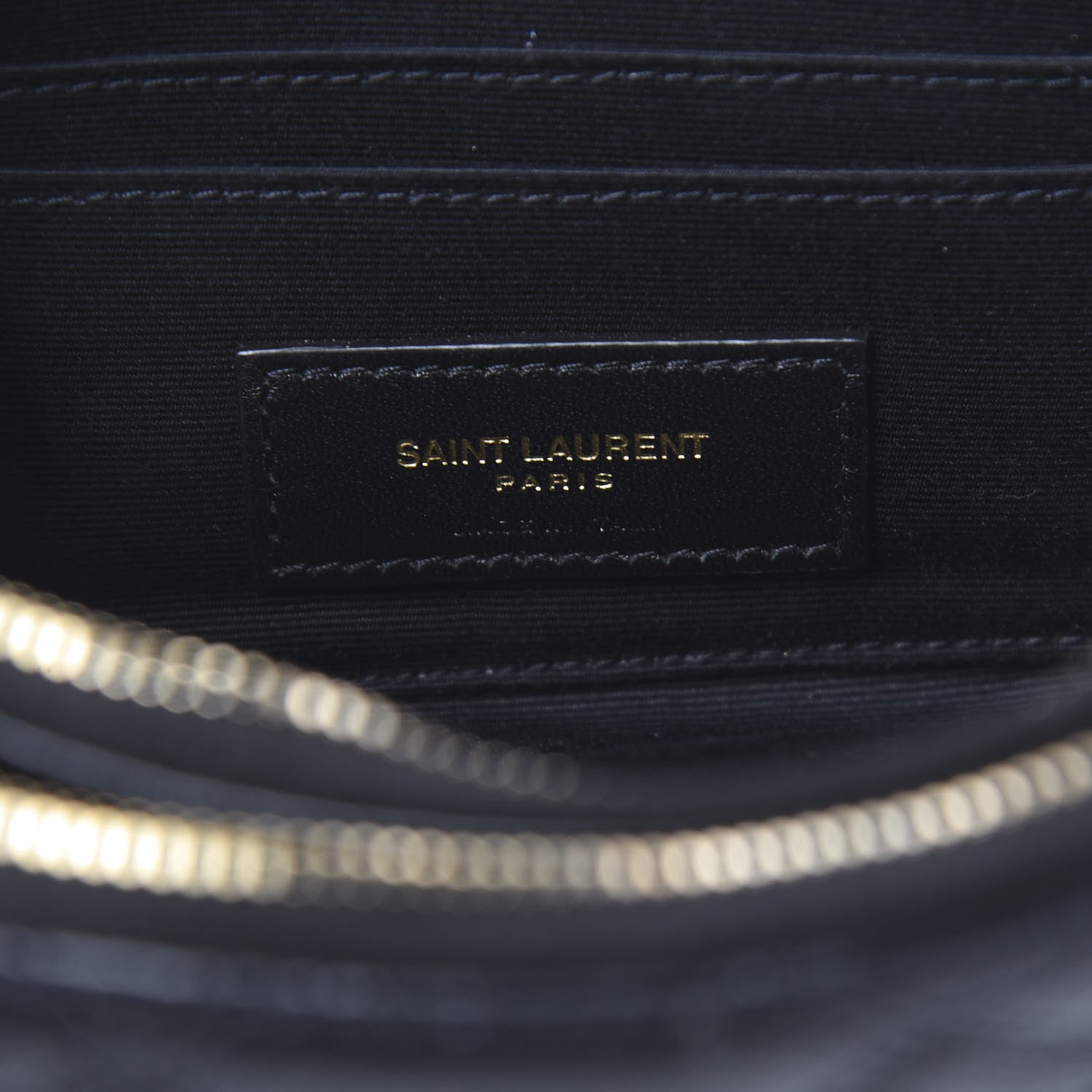 Saint Laurent Grained Lambskin Quilted Mini Becky Double Zip Bag Black 8 of 14