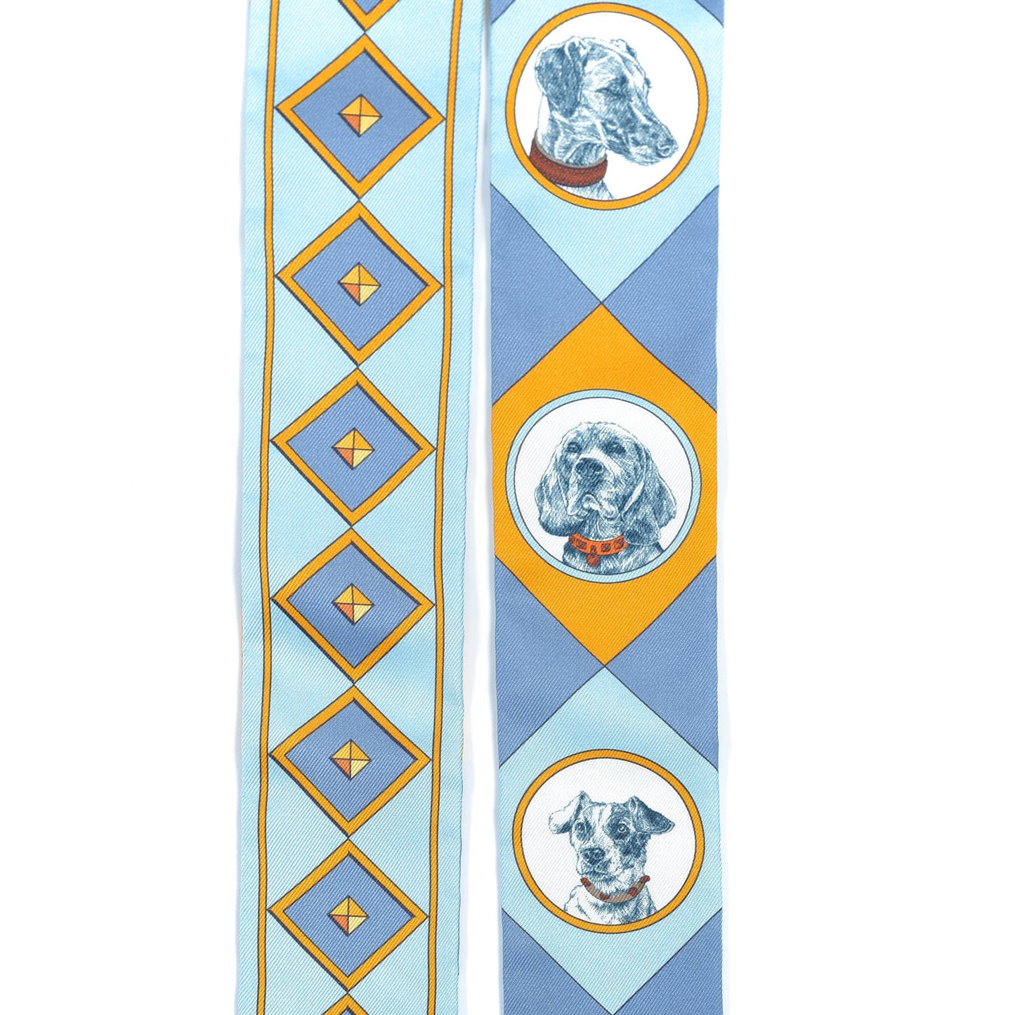 Silk Colliers Et Chiens Twilly Ciel Orange Gris Bleuete