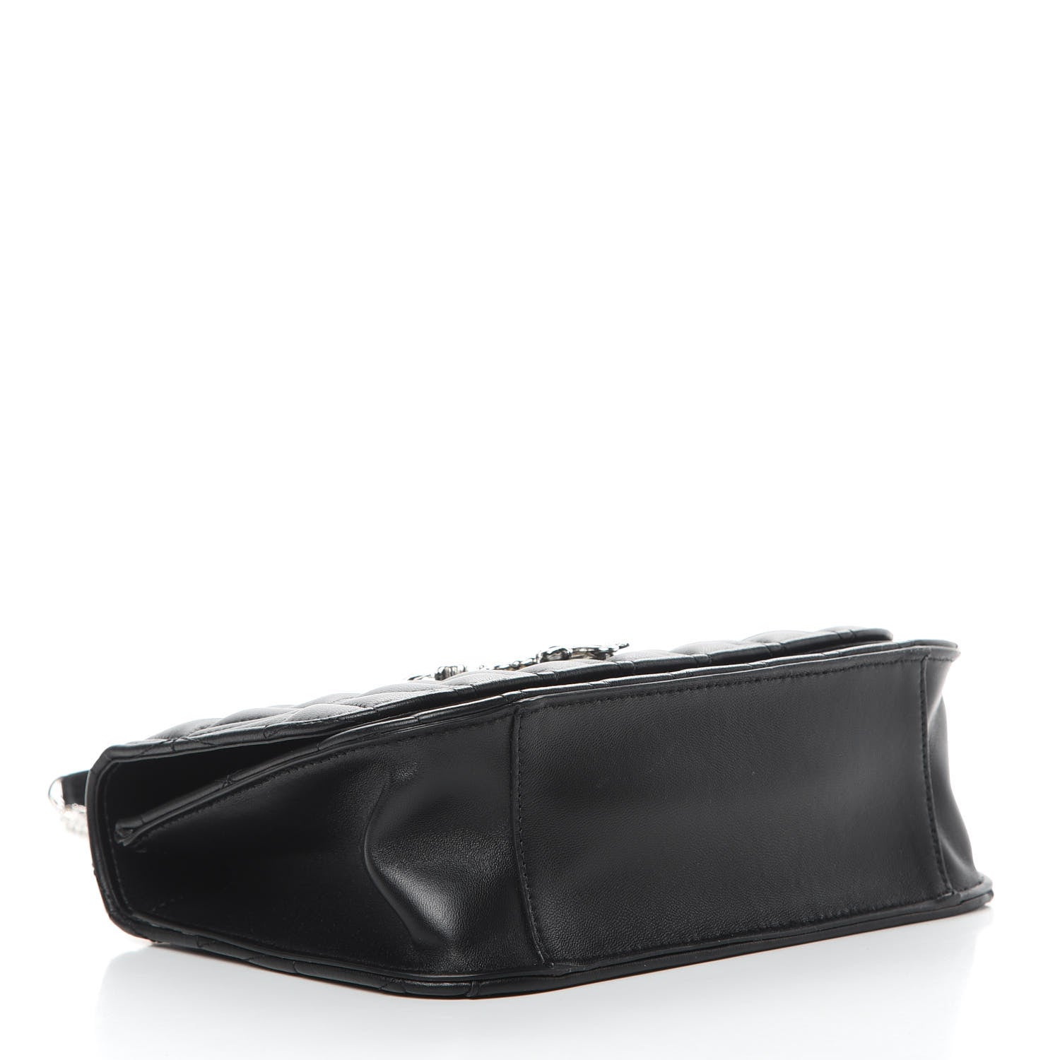 Versace Nappa Quilted Virtus Top Handle Shoulder Bag Black 4 of 14