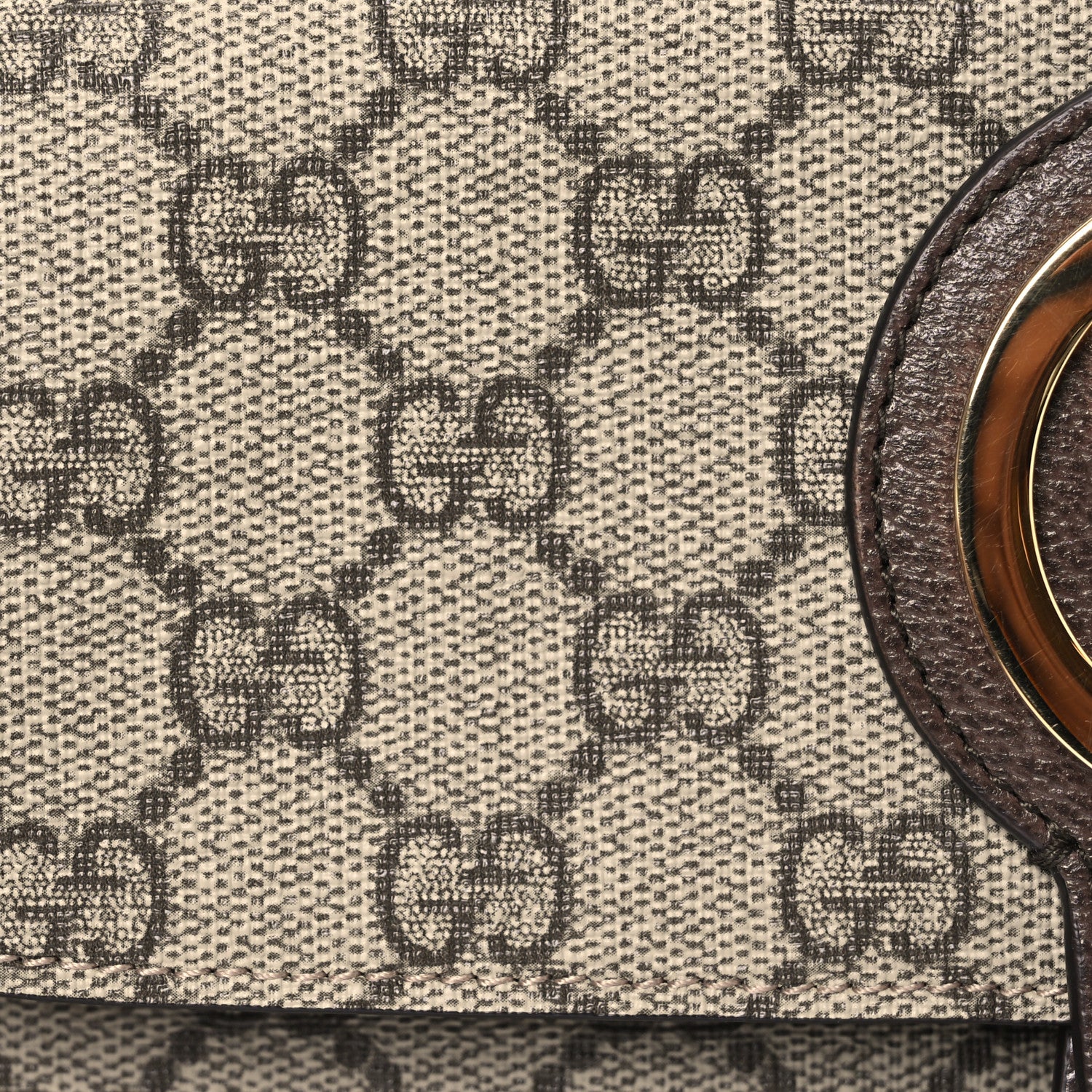Gucci GG Supreme Monogram Textured Dollar Calfskin Blondie Belt Bag Beige Ebony New Acero 9 of 14