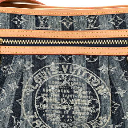 Louis Vuitton Denim Raye Porte Epaule MM 7 of 12