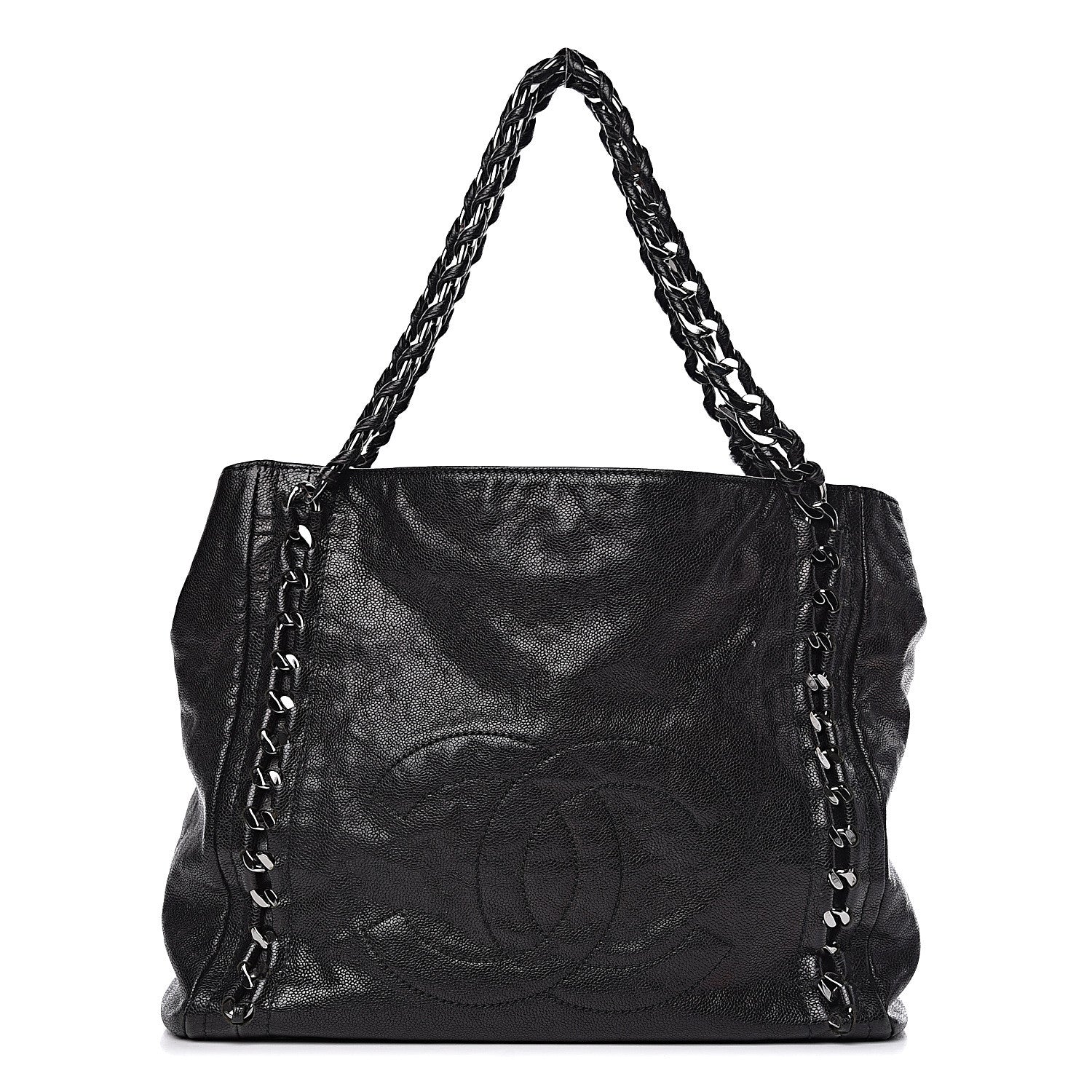 Chanel Glazed Caviar Modern Chain Tote Black 1 of 12