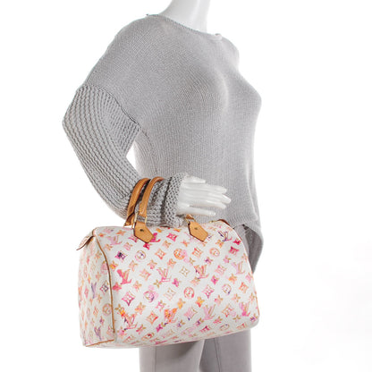 Louis Vuitton Watercolor Aquarelle Speedy 30 White 2 of 8