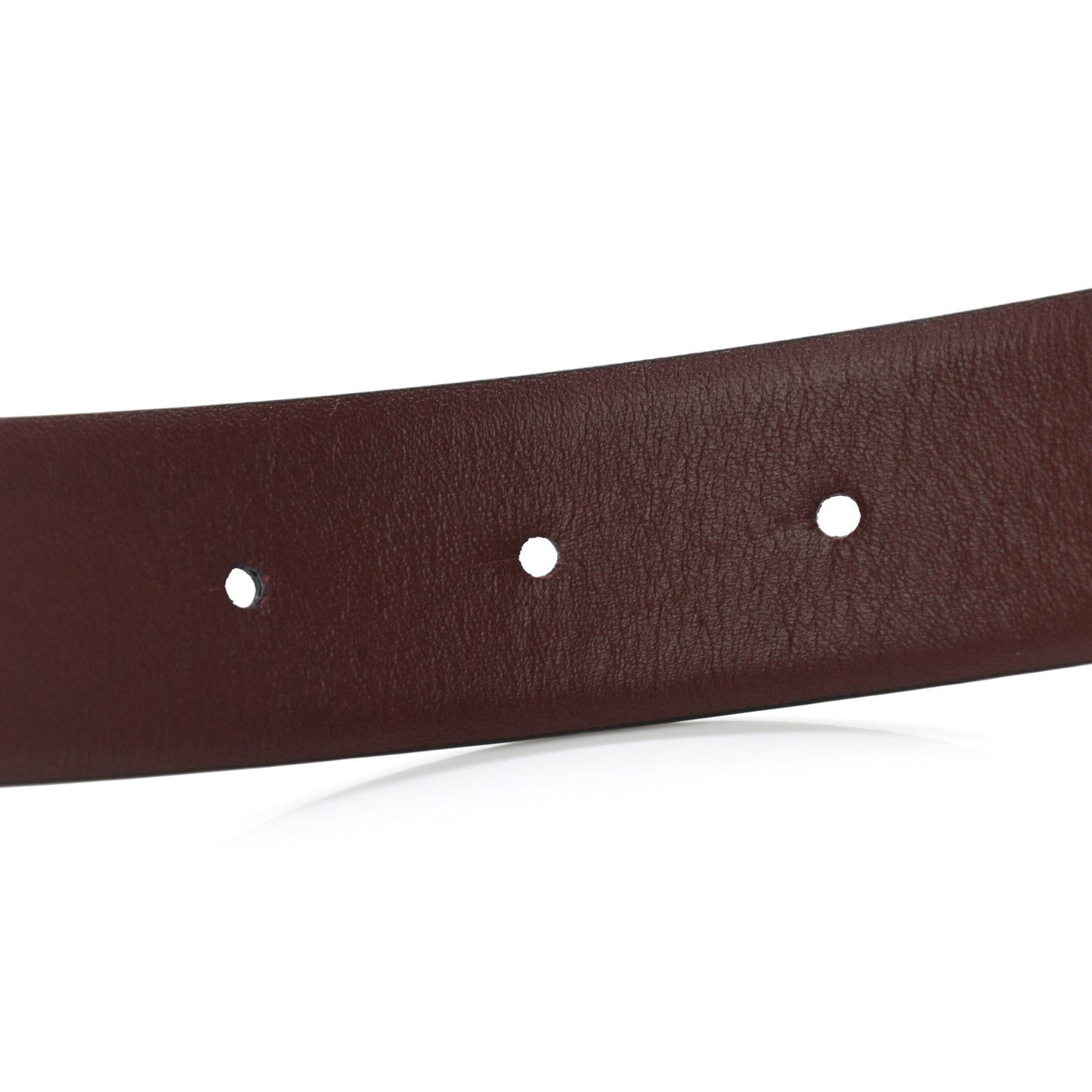 Calfskin CC Reversible Belt Black Burgundy