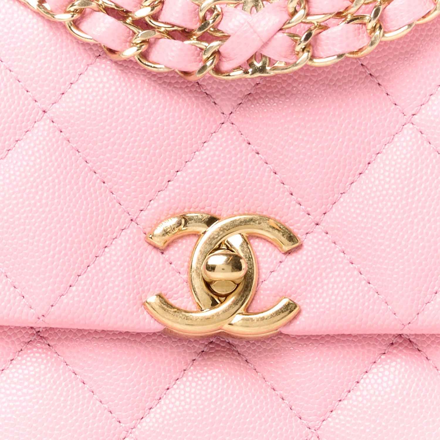 Chanel Caviar Quilted Mini Coco First Flap Pink 8 of 10