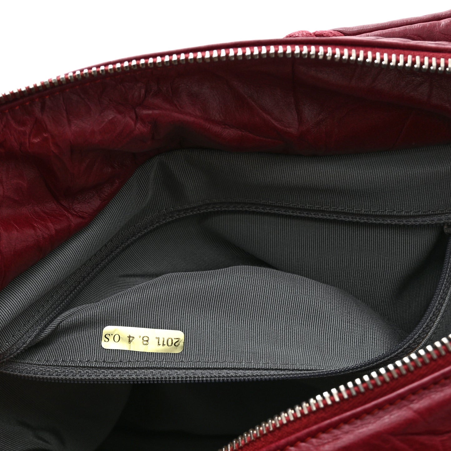Calfskin Ultra Stitch Tote Dark Red