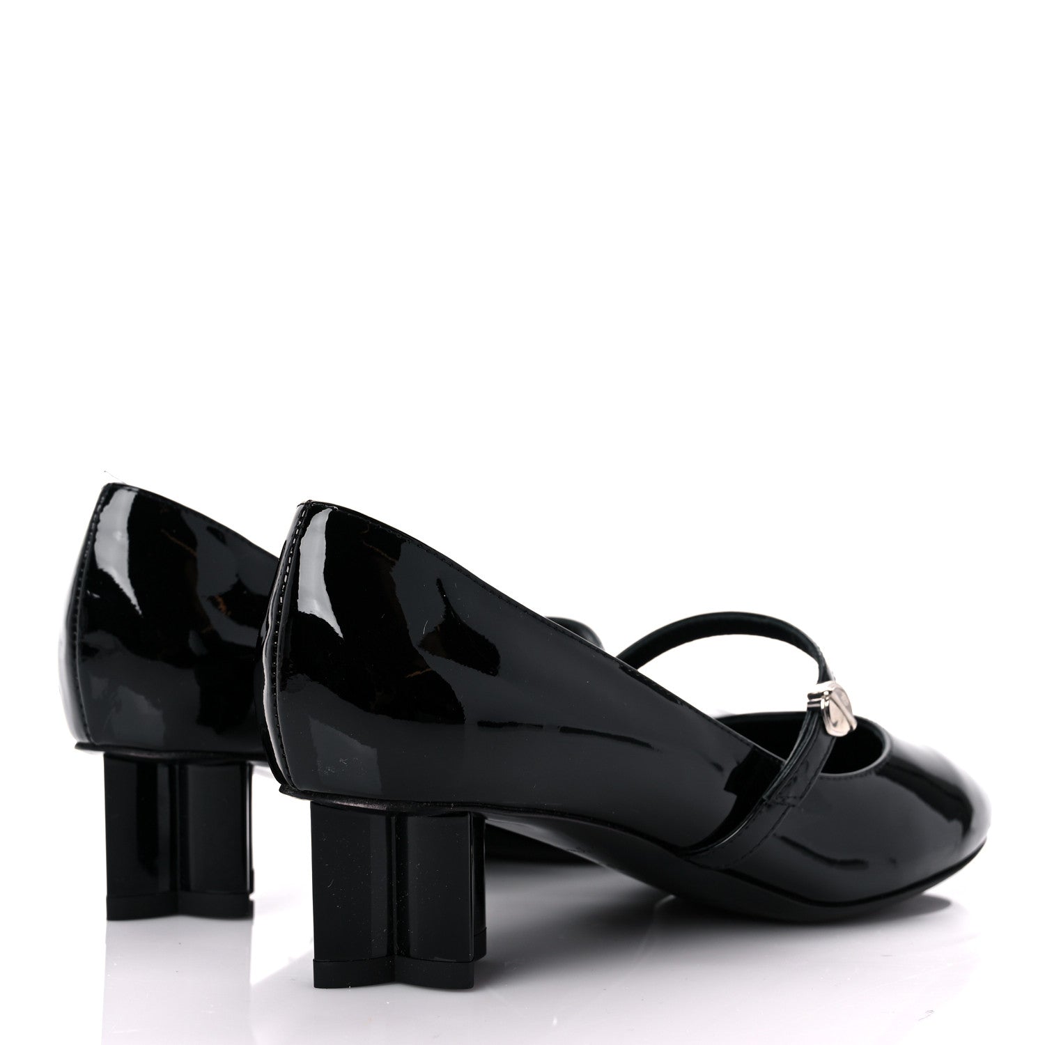 Louis Vuitton Patent Uniformes Silhouette 40mm Pumps 35 Black 4 of 11