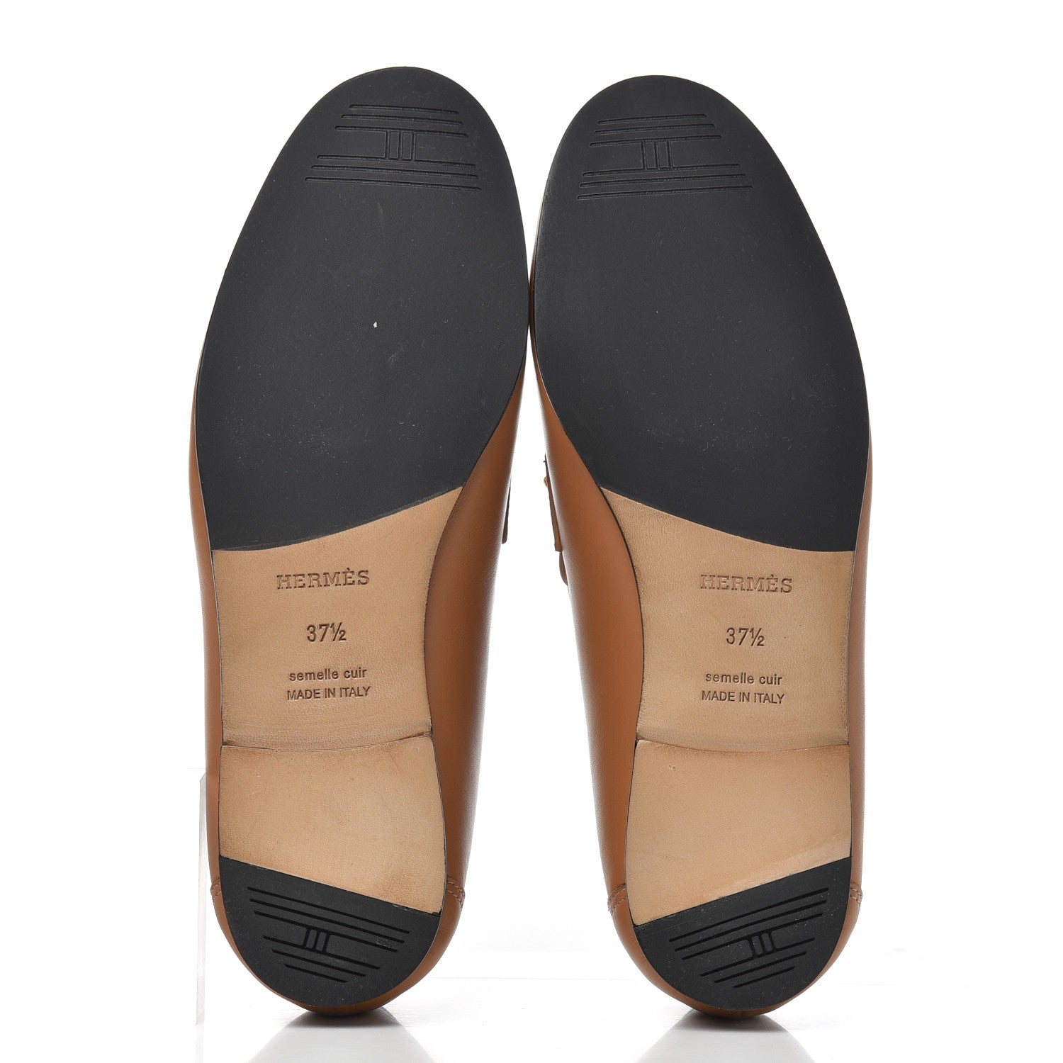 Hermes Calfskin Colette Loafer 37.5 Beige Dore 5 of 15