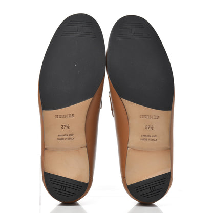 Hermes Calfskin Colette Loafer 37.5 Beige Dore 5 of 15