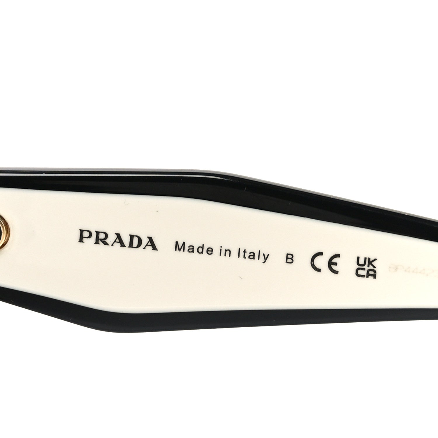 Prada Acetate Square Sunglasses SPR 14W Black White 5 of 7
