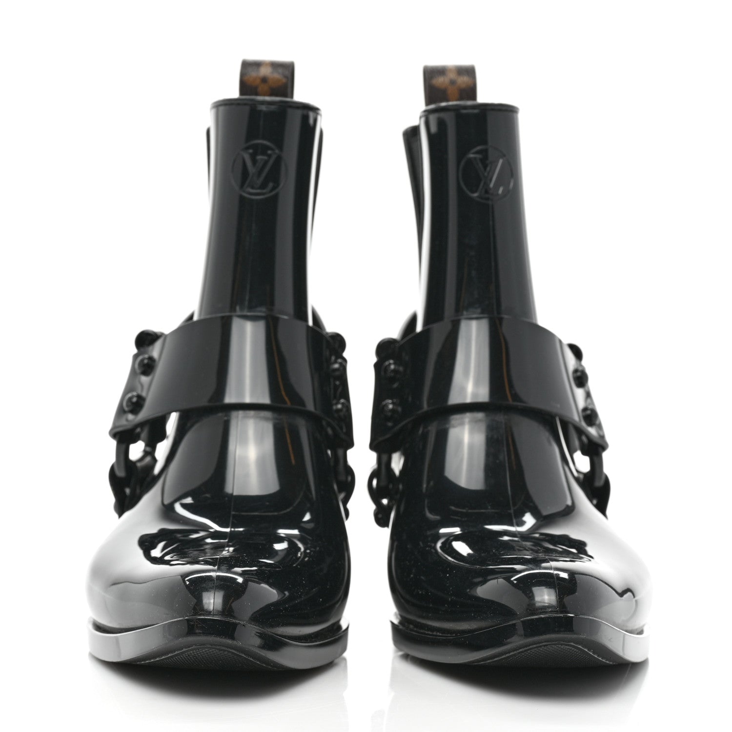 Louis Vuitton Rubber Monogram Rhapsody Ankle Boots 38 Black 2 of 8