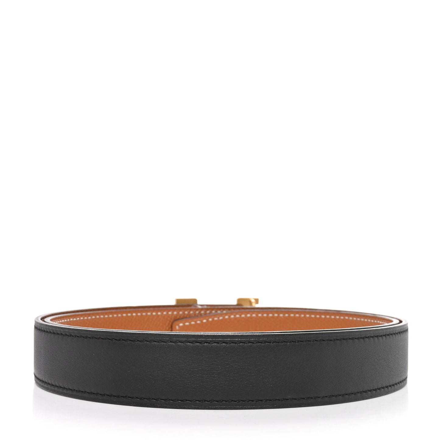 Swift Epsom 24mm Mini Constance H Belt  80 32 Black Gold