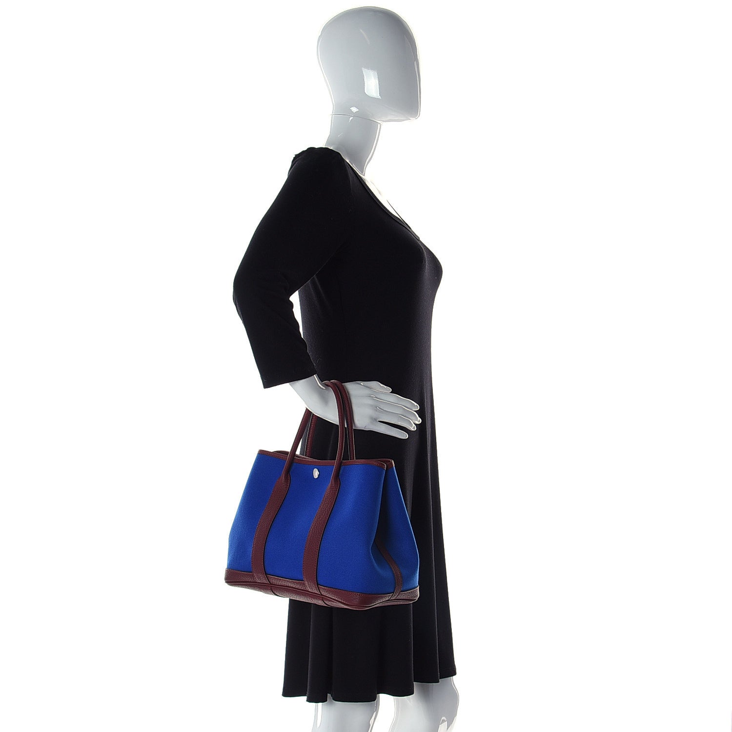 Hermes Toile Negonda Garden Party 30 TPM Bleu Bill Rouge H 2 of 9