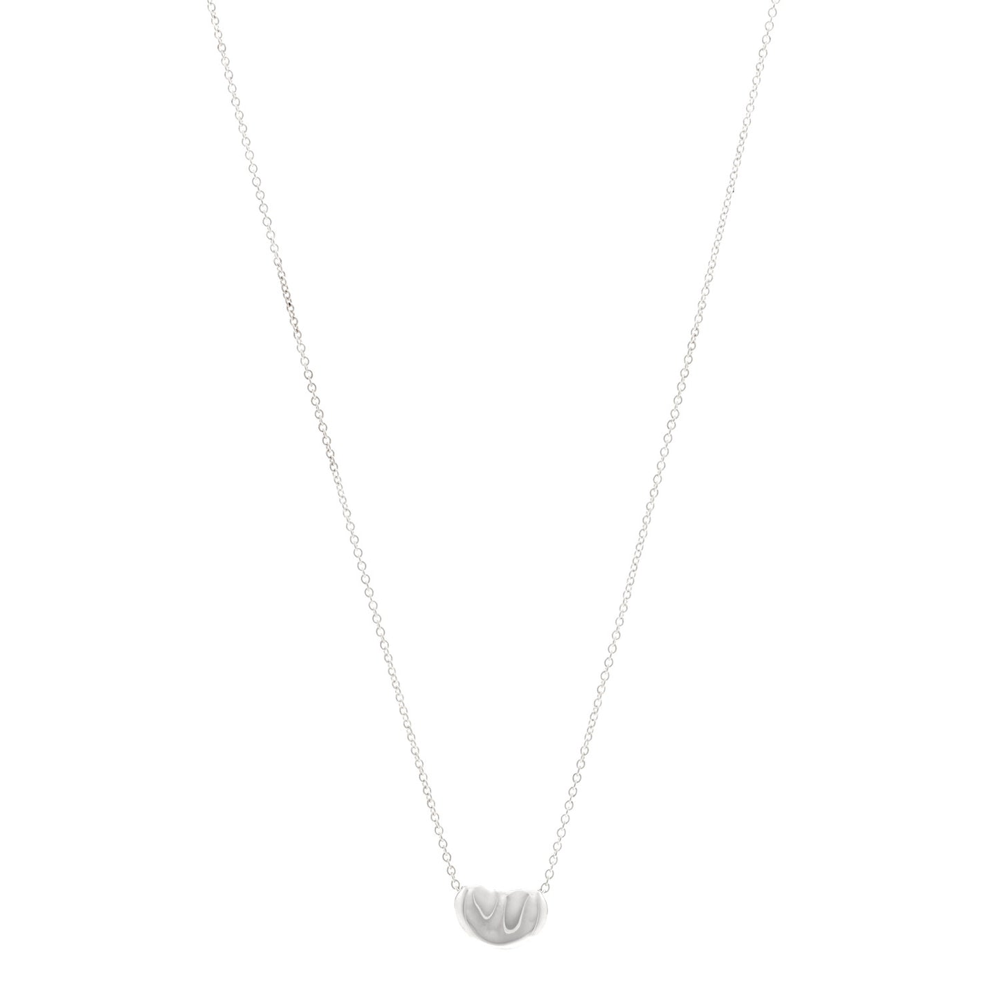 Sterling Silver 11mm Elsa Peretti Bean Pendant Necklace