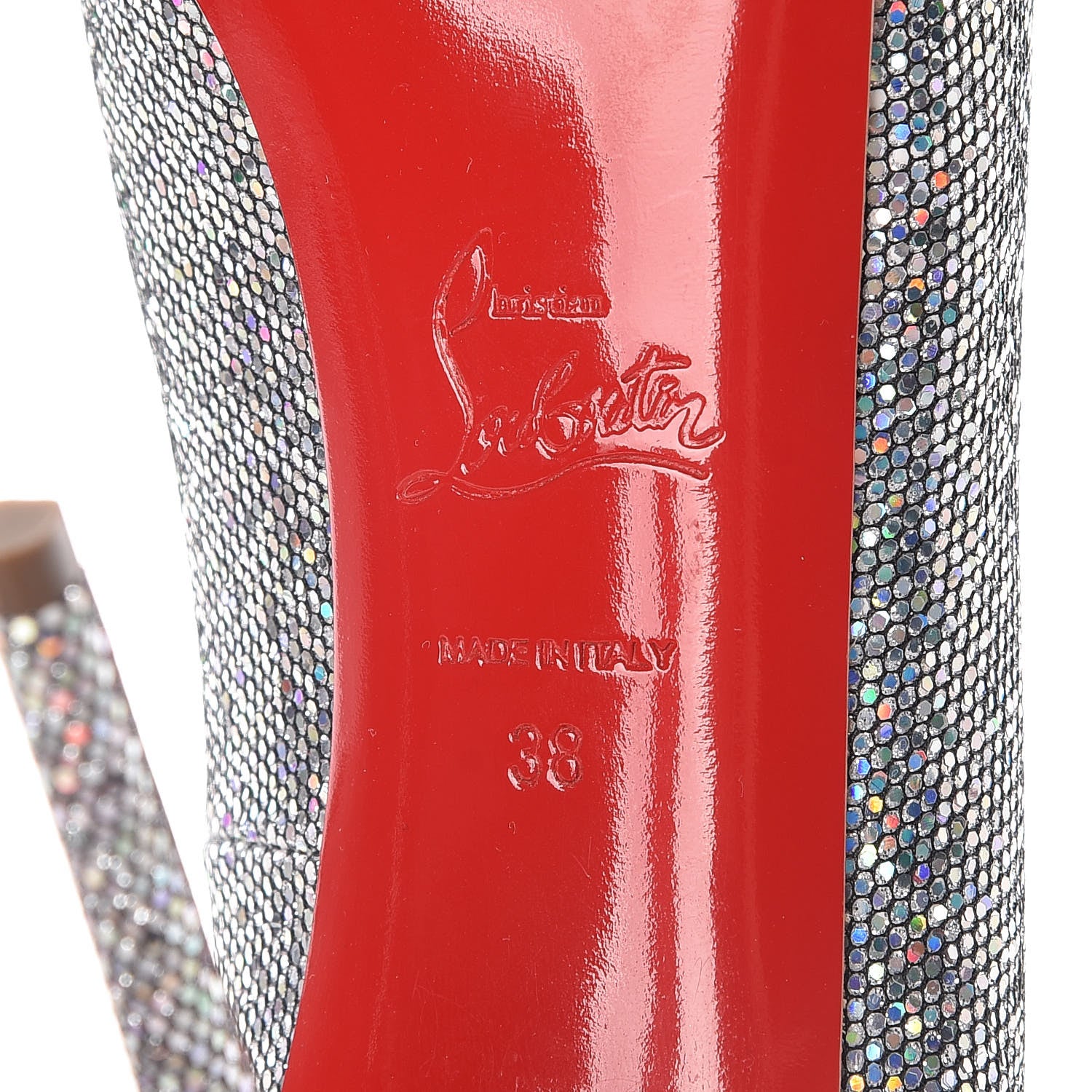 Christian Louboutin Glitter Disco Ball New Very Prive 120 Pumps 38 Purple Pop 7 of 8